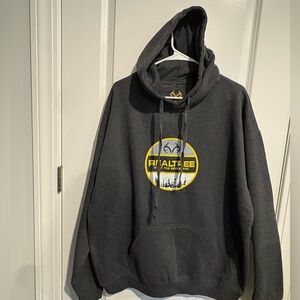 NWOT- Realtree “Built for Adventure” men’s hoodie, color is gray, size xl
